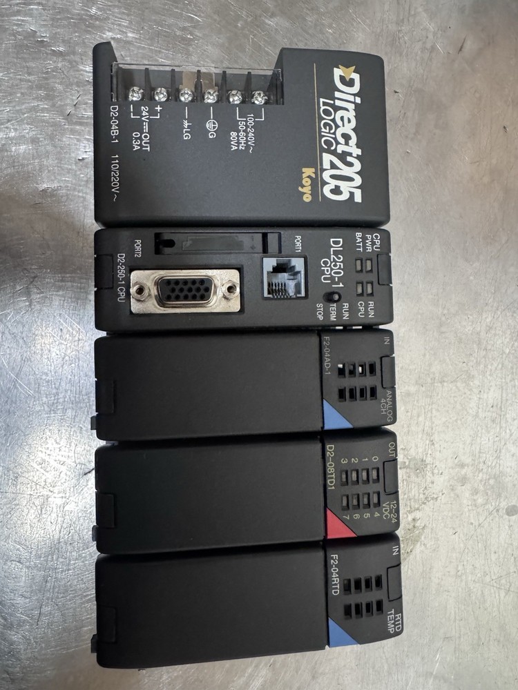 Automation Direct Logic 205 D2-04B-1, F2-04AD-1, D2-08TD1, F2-04RTD