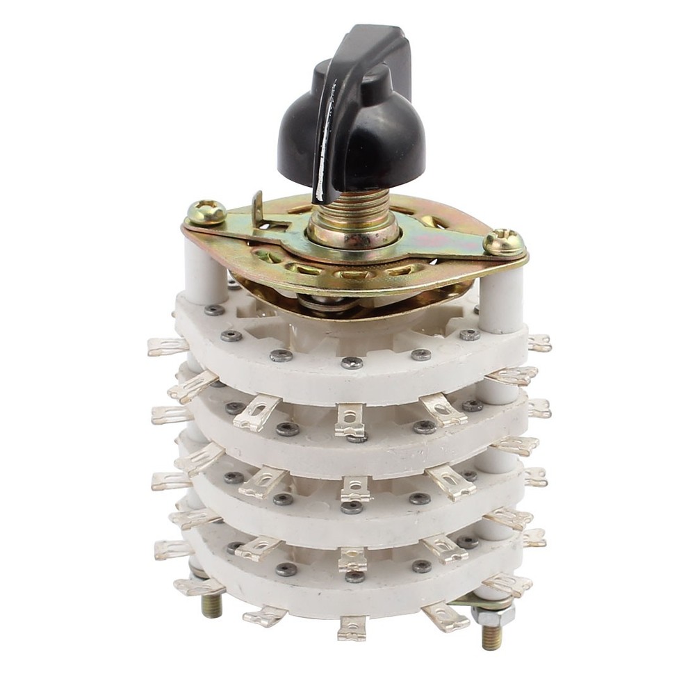 4 Pole 11 Position Four Decks Band Channel Rotary Switch Selector Cap