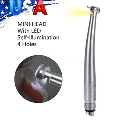 LED Optic Mini Head Dental High Speed Handpiece One Water Spray Air Turbine M4