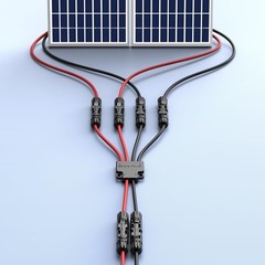 Bateria Power Solar Connectors for 2 Solar Panels, IP68 Waterproof Solar Pane…