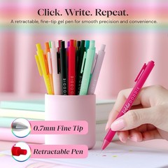 Scented Retractable Gel Pens – Fine Point (1.0 mm), Assorted Fruity Yoobi