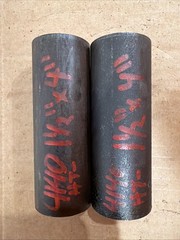 4140 Hot Rolled Steel Bar Round Stock Heat Treated 1 1/2” OD x ~ 4” Lot of 2