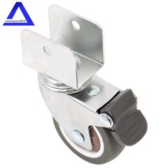 4PCS Heavy Duty U Bracket Shaped 2″ Caster Wheels (2 with brake & 2 without)