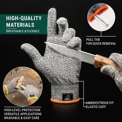 Wood Carving Gloves – Cutting Cut Resistant Gloves Level 5 for Whittling, Woo…