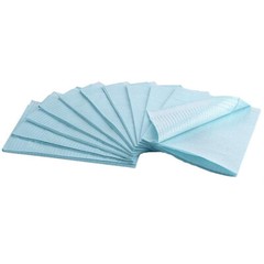 BriteDent 13″ x 18″ Patient Bibs Blue 500/Cs.