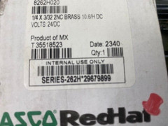 Asco Red Hat Brass Solenoid Valve 8262H020 (NEW)