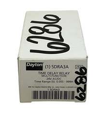 DAYTON 5DRA3A MULTI-FUNCTION TIME DELAY RELAY 24VAC/DC 0.5S-999H RANGE NSMP