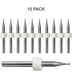 .045″ 1.15mm Carbide CNC End Mill 2 Flute Square End 1/8 Shank 10 Pc Kyocera