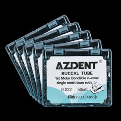 AZDENT Dental Orthodontics Buccal Tubes 1st 2nd Molar Tube Roth MBT0.022 0.018