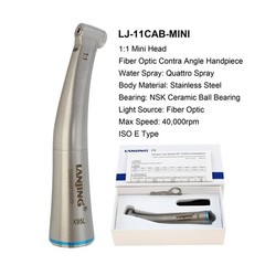 Dental 1:1 Fiber Optic Contra Angle Handpiece Low Speed Mini Head ISO E Type NSK