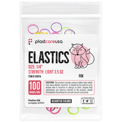 2000 Assorted Color Light 3.5 Oz 1/4″ Fox Latex Elastic Rubber Bands Braces