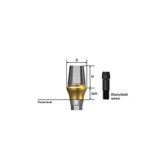 Titanium Straight Abutment Ti Cemented Abutment Compatible Osstem Hiossen TS M/R