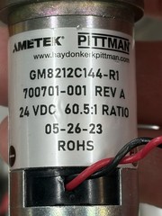 QTY 1 PITTMAN GEAR MOTOR 24 VOLTS 60.5:1 RATIO 3/16” SHAFT WITH FLAT VERY CLEAN
