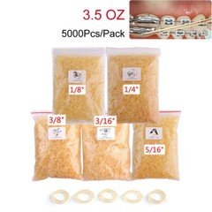 5000 Pcs/bag Dental Ortho Elastics Latex Braces Elastic Rubber Bands 3.5/4.5/6.5