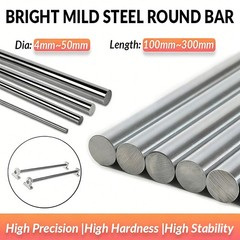 Bright Mild Steel Ø4 – Ø50mm Solid Metal Rod Round Bar – Various Lengths