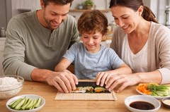 Bamboo Sushi Rolling Mat 9 x 9.375, Natural