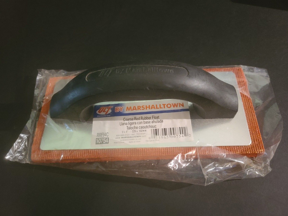 NEW GENUINE Marshalltown 9″ X 4″ Coarse Red Rubber Float 10754