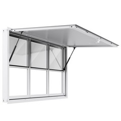 Uimoso 60x36in Concession Food Truck Serving Window with Aluminum Alloy Awning
