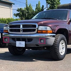 Front Bumper Fog Lights Durango 2001-2003 Dakota 2001-2004 Clear Lens LH RH