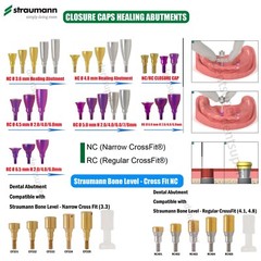 Dental ITI Straumann Healing & Locator Abutments Open/Closed Tray Post NC/RC Cap