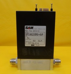 SAM Hitachi Metals SFC482S5M0-6VP Mass Flow Controller SFC-482 50 SLM N2 Used