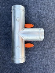 3 Inch OD 3 Way Splitter T-Shaped Manual Volume Damper for Vents Fans