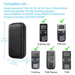 Graphing Calculator Carrying EVA Hard Case for Texas Instruments TI-84 Plus CE