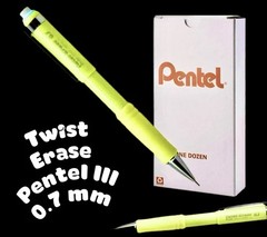 Set Of 3 Pentel Twist-Erase III Mechanical Pencil 0.7mm Celadon Green