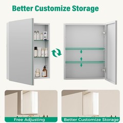 HABIUBIU 20 x 26 in Medicine Cabinet Mirror,Bathroom 20 x 26 inches, Silvery
