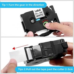 5PK 24mm Tz 251 TZe251 Black on White Label Tape For Brother P-touch PT2730