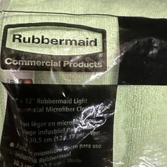 Rubbermaid Commercial Microfiber Cleaning Cloths, 12 x 12, Green, 24/Pack