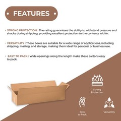 15-Pk 40x12x12 ECT-32 Brown Long Corrugated Boxes – Efficient Packing Solution
