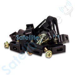 SatelliteSale Black RG6 Single Cable Grip Mounting Screw Clips 100 CT