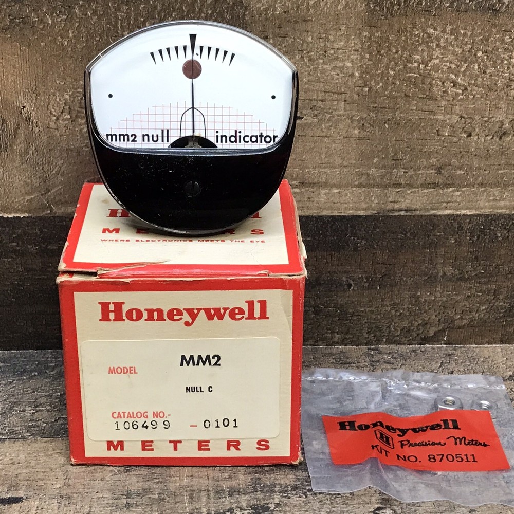 Vintage Honeywell MM2 NULL C INDICATOR Panel Meter *Unused NOS*Made In USA 🇺🇸