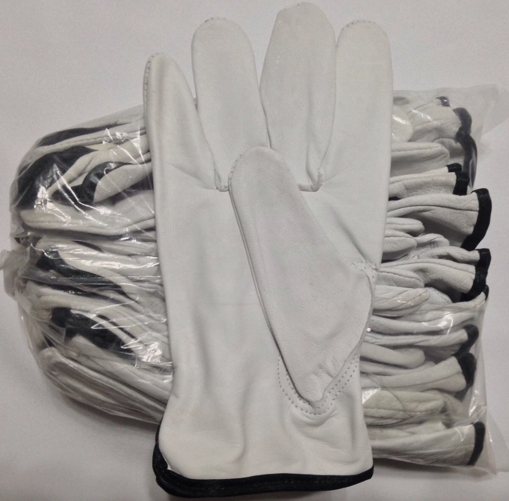 12 Pair Pack, Goat Skin Grain Leather Drivers, work safety (PPE),Size S,ML,XL