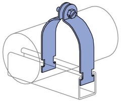 Unistrut P1113-EG, 1″, 600 Lb Rated Steel, Conduit to Strut 2-Piece Clamp, 10 pc