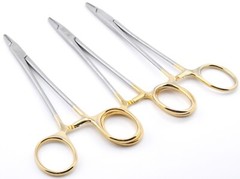 AESCULAP BM016R Durogrip Crile Wood TC Tungsten Carb-Bite Needle Holder 5.75″