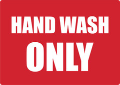 HAND WASH ONLY | Adhesive Vinyl Sign Decal