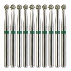 Multi-Use Dental Diamond Burs 801/016C Round Ball Bur Coarse Grit Friction Grip