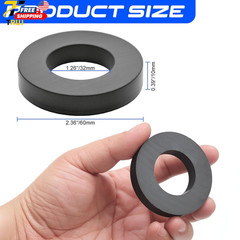 Large Magnet Grade 10 Big Magnets Heavy Duty OD60 x ID32 x 10mm Strong Round (2)