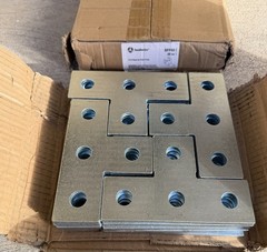 20-PK! Southwire Garvin Four-Hole Flat Fitting Tee Plate Zinc Plated Steel SFF60