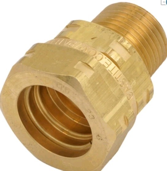 NEW Gastite XR3FTG-8 FlashShield Brass 1/2″ Straight Male Pipe Adapter Fitting
