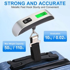 QIHATR Luggage Scale, 110lb Portable Luggage Weight Scale for Travel with Back
