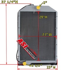 RE38664 3 Row Radiator For John Deere 4050 4055 4250 4255 4450 4455 Tractor