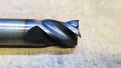 Hanita 4VP5S carbide 4fl endmill 1-1/8″ LOC REGROUND to 25.15mm and recoated
