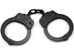 VIPERTEK Handcuffs Professional Double Lock Metal Steel Police Security BLACK