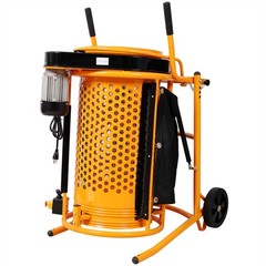 360W Foldable Electric Rotary Soil Sieve Machine Steel Screen Aperture 11MM