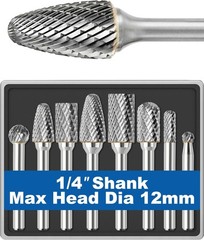 Professional-Grade 8-Piece Carbide Burr Set – Perfect for Carving and Deburring