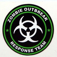 3 – Zombie Outbreak Response Team Tool Box Hard Hat Helmet Sticker Green H125