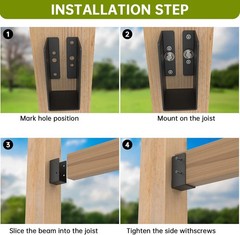 8Pcs Concealed Joist Hanger, 2″ X 4″Outdoor Concealed-Flange Hanger, 2″X4″ Outdo